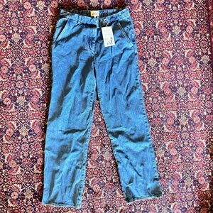 Sezane Lino Trousers Indigo Blue - Size 10